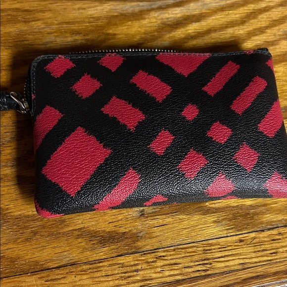 Coach Black and Red Geometric Wristlet - Picture 3 of 6